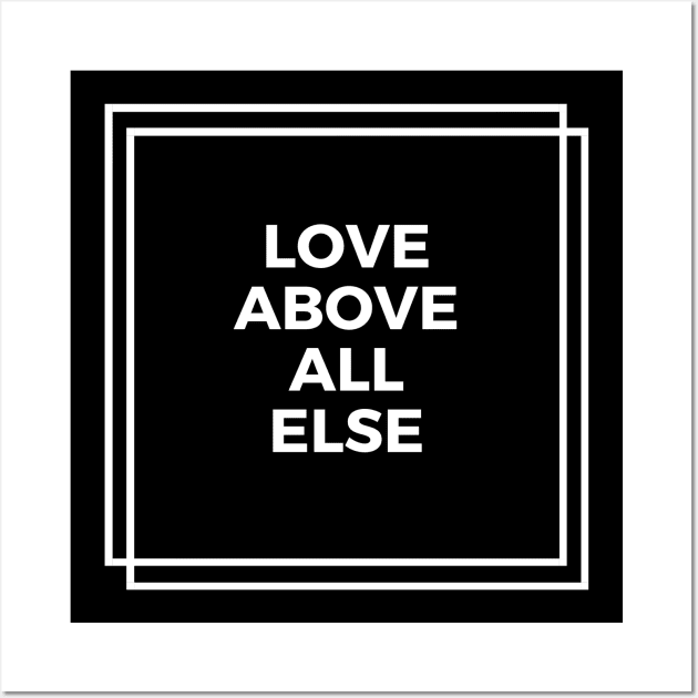 "Love Above All Else" Black Double Square Charity Wall Art by Charitee